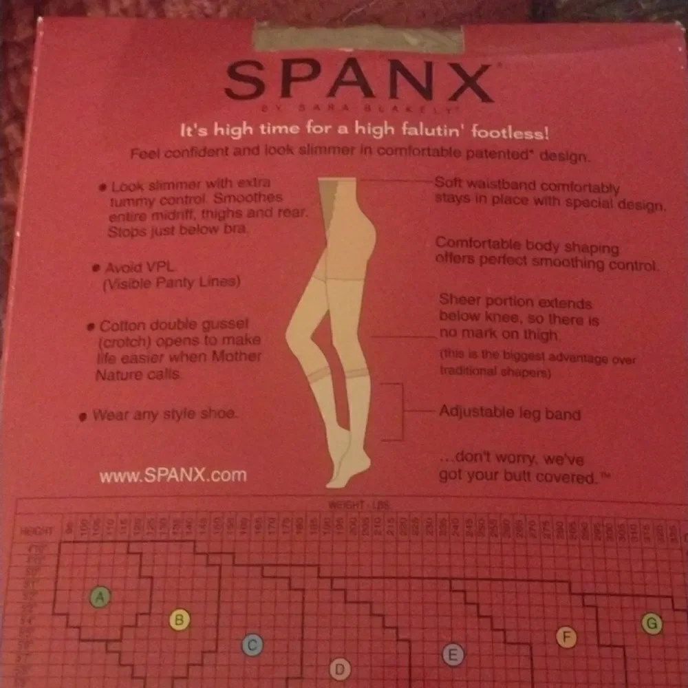 Spanx High-Falutin' High Waisted Footless Pantyhose Shapewear (G, Nude1)